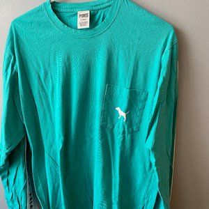 ✨Long Sleeved PINK by Victoria’s Secret Logo Top✨